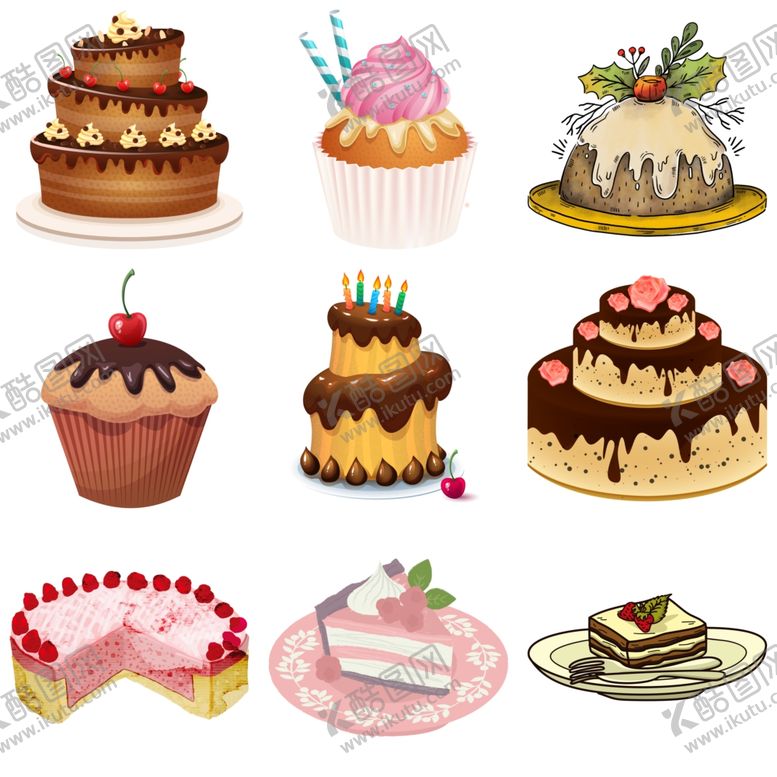 编号：86016709181132497364【酷图网】源文件下载-卡通蛋糕