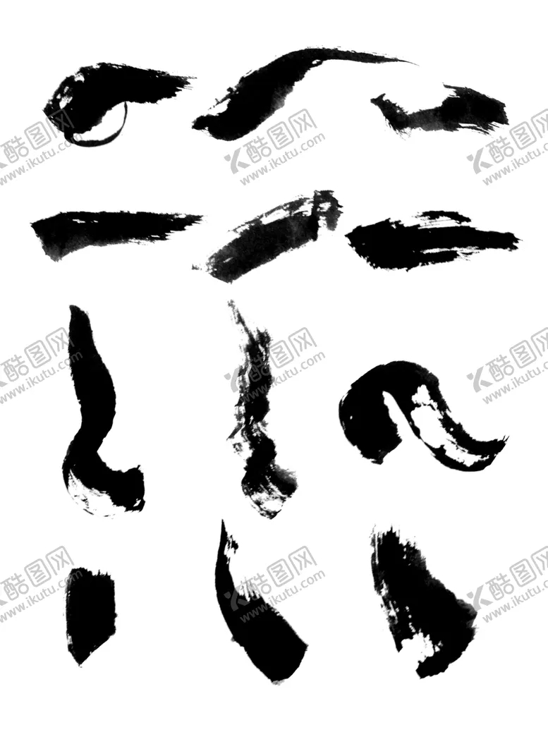 编号：61949312251344185144【酷图网】源文件下载-笔刷毛笔设计素材溅墨