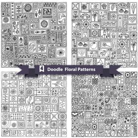 黑白手绘风图案素材集合
