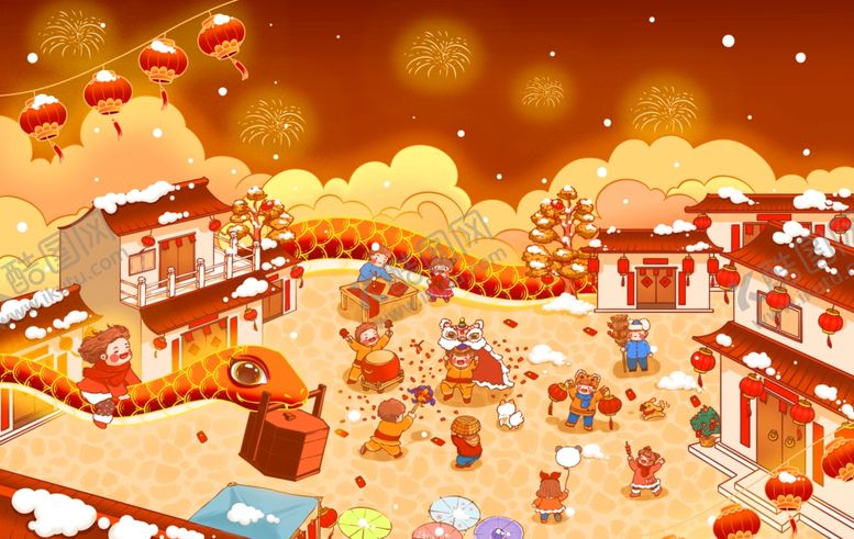 编号：29845701191046218843【酷图网】源文件下载-2025年蛇年迎春插画