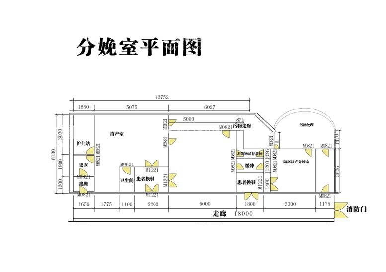 编号：74225112250812565210【酷图网】源文件下载-分娩室平面图