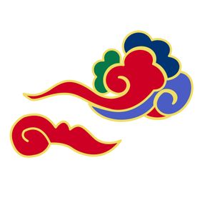 彩色祥云元素