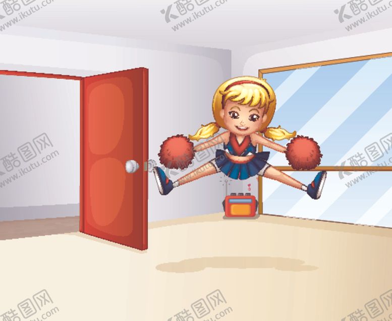 编号：68733709210120525571【酷图网】源文件下载-卡通啦啦队员