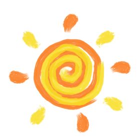 手绘卡通动漫太阳元素素材