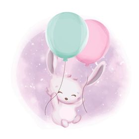 卡通气球兔子