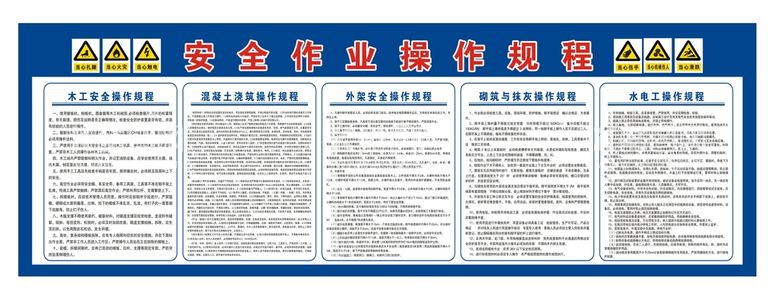 编号：32988312230708066023【酷图网】源文件下载-工地安全作业操作规程