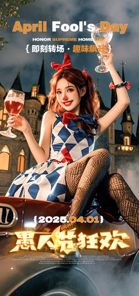 酒吧愚人节派对海报