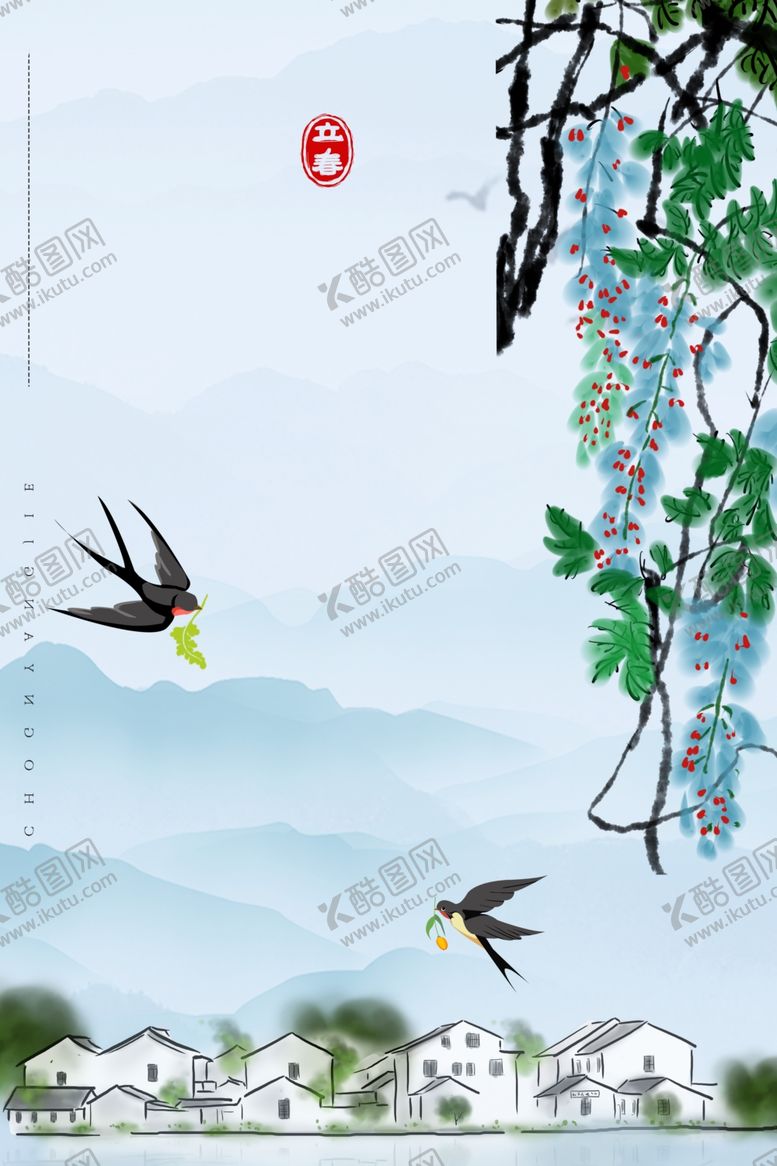 编号：92987406231927078684【酷图网】源文件下载-江南小镇