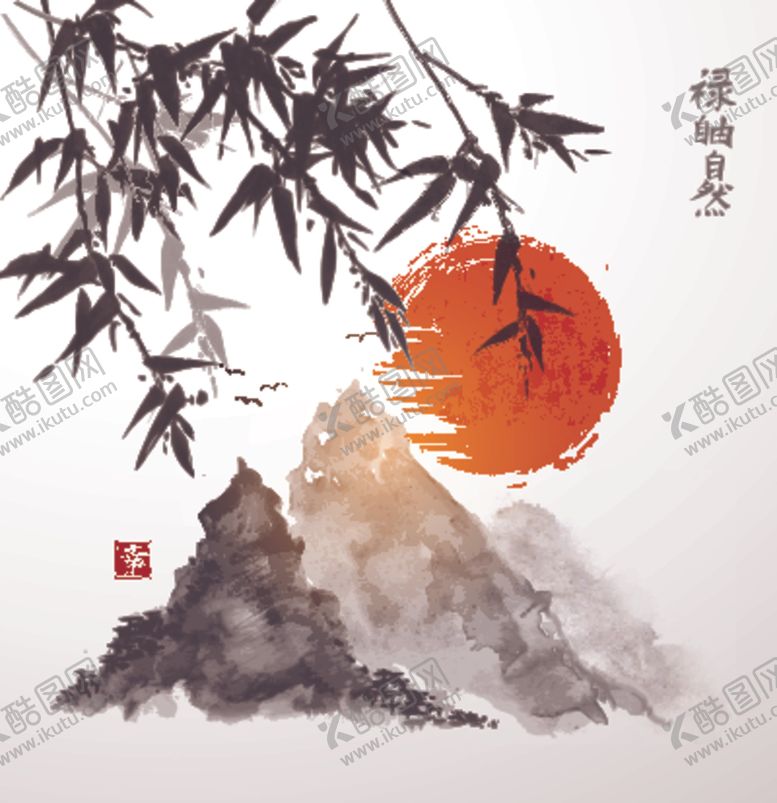 编号：62187009160614277991【酷图网】源文件下载-中国风传统水墨风景画