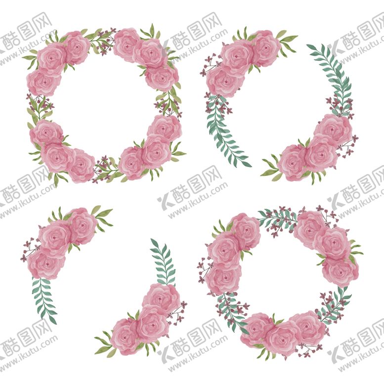 编号：26187009190221427409【酷图网】源文件下载-水彩花卉边框