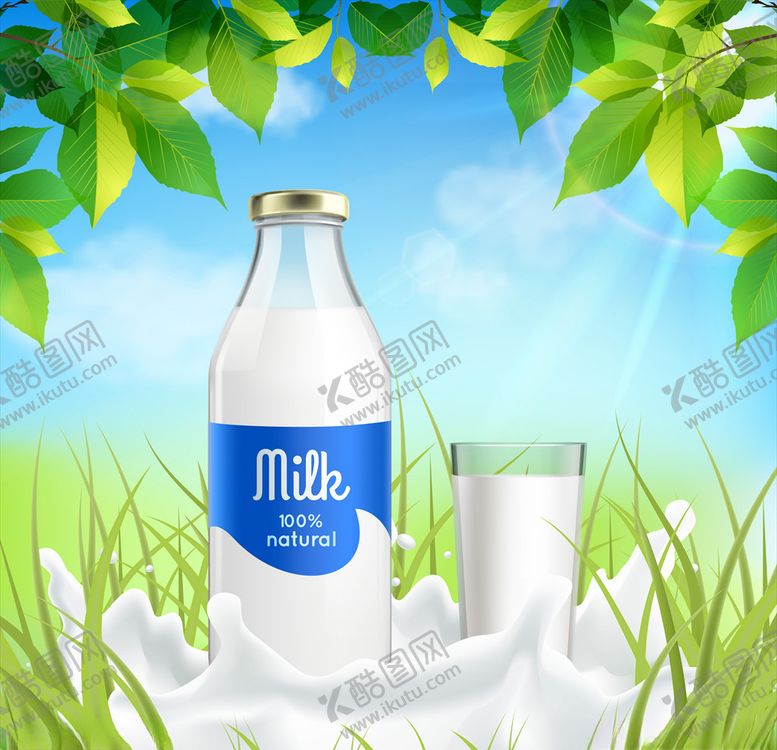 编号：30269210282158222147【酷图网】源文件下载-牛奶