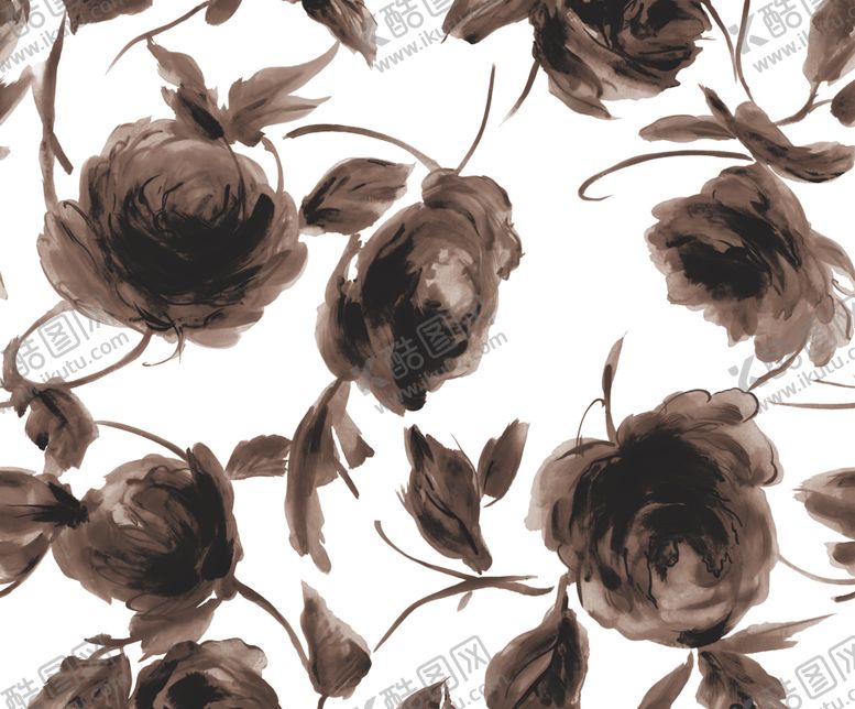 编号：58145109092155136742【酷图网】源文件下载-水墨花卉