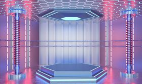 立体C4D展台