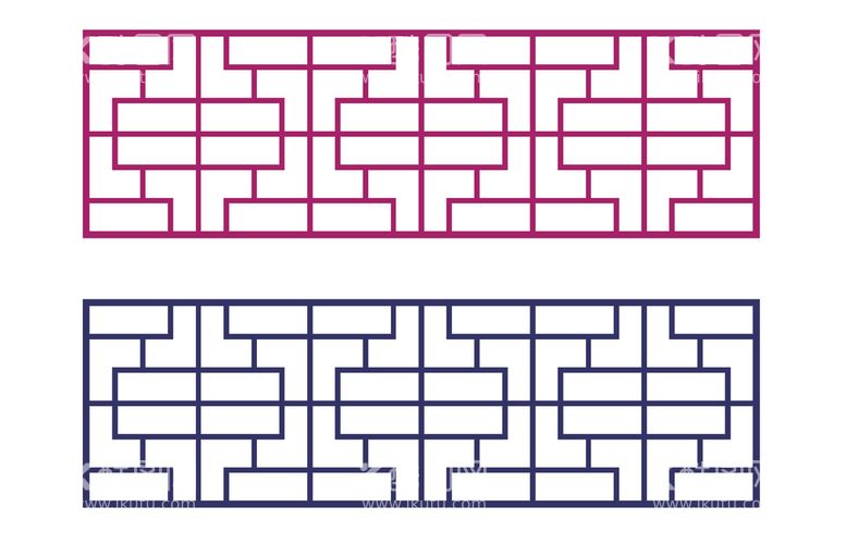 编号：52314610090337210459【酷图网】源文件下载-中式窗棂窗格边框PSD分层素材