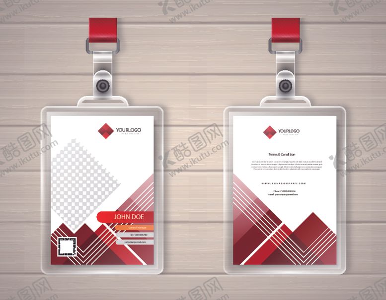 编号：95365210011751021375【酷图网】源文件下载-工作证工牌吊牌图片