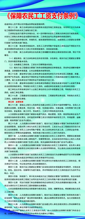 保障农民工工资支付条例