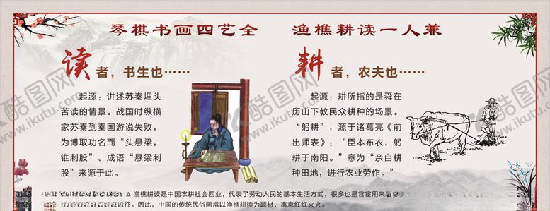 编号：37395607060757523199【酷图网】源文件下载-渔樵耕读