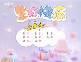 员工生日宴会宣传海报