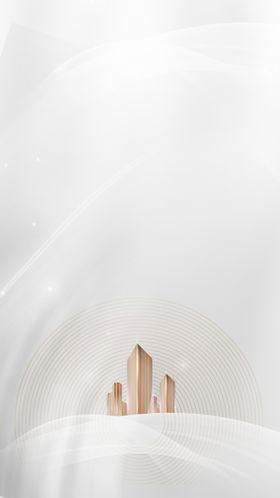 白色背景城市金建筑