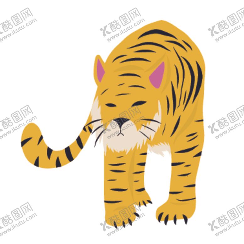 编号：86509109212107575316【酷图网】源文件下载-创意老虎插画图案