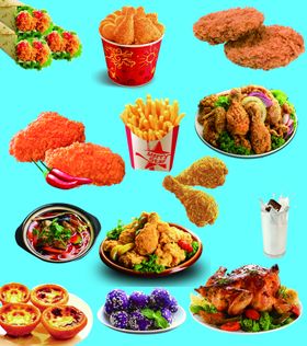 肯德基素材鸡腿卷鸡