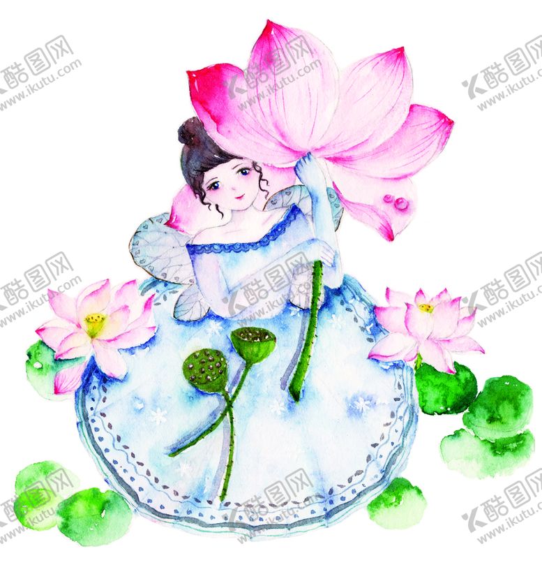 编号：17285410020919323762【酷图网】源文件下载-荷花姑娘