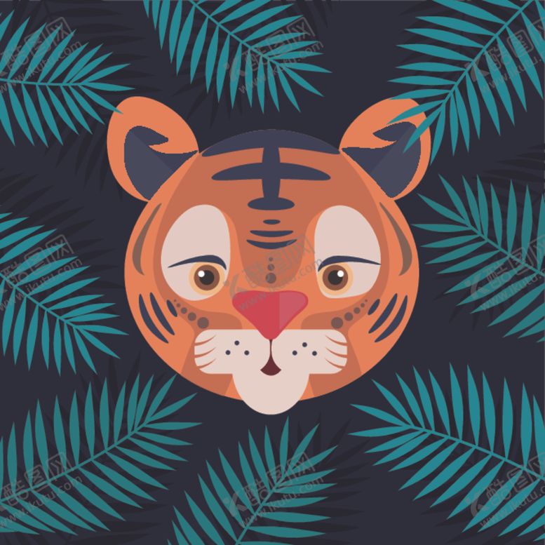 编号：62493110082359567169【酷图网】源文件下载-卡通老虎