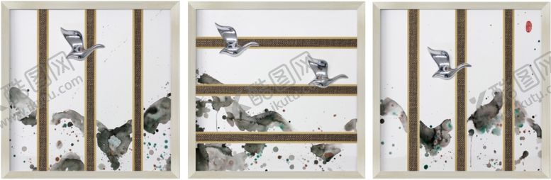 编号：84423709281732304015【酷图网】源文件下载-新中式禅意装饰画