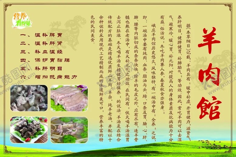 编号：81264202180911589138【酷图网】源文件下载-羊肉馆海报