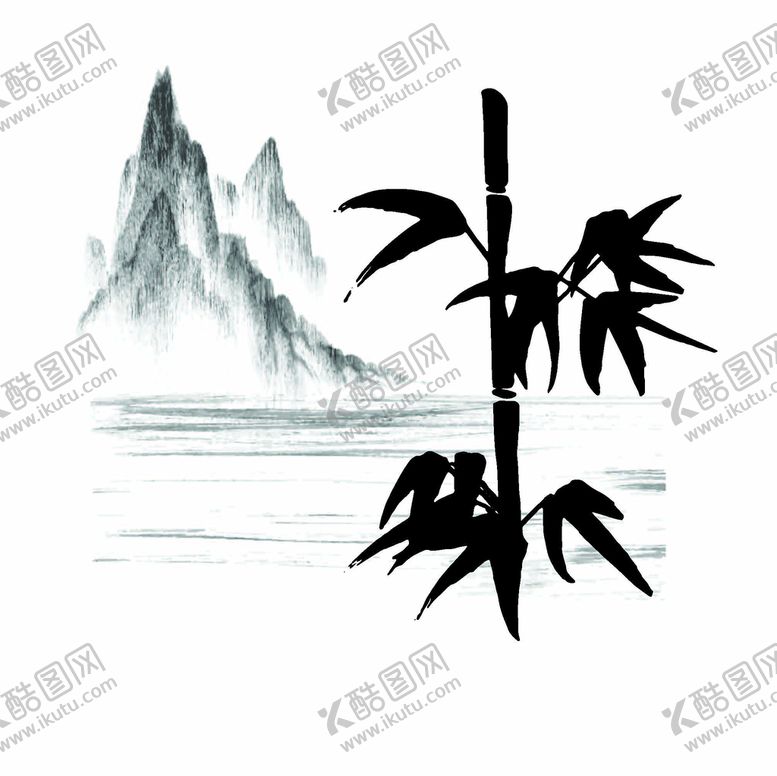 编号：31267409190529549350【酷图网】源文件下载-手绘水墨竹子