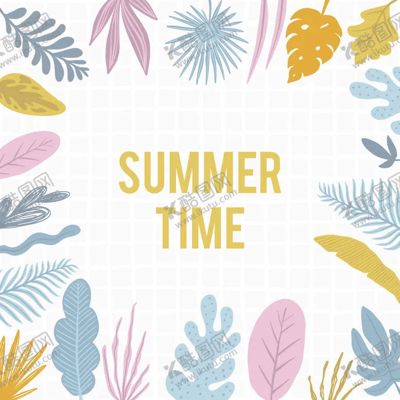 编号：19812309241700011570【酷图网】源文件下载-彩绘植物背景