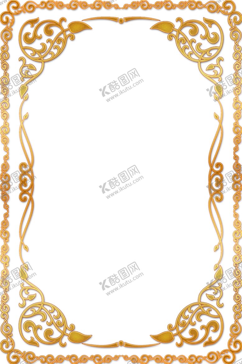 编号：82196409160426423322【酷图网】源文件下载-金色图案边框