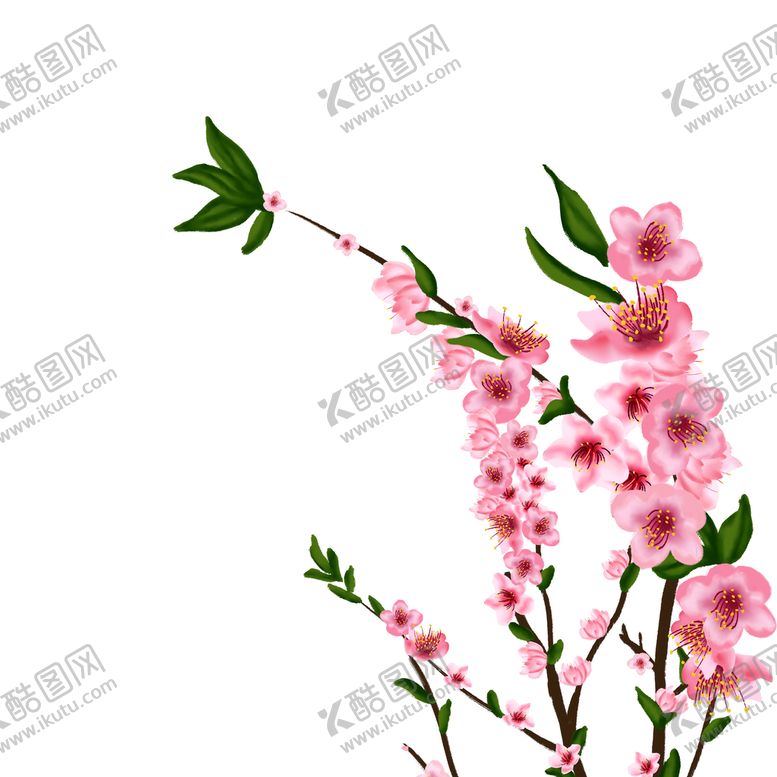 编号：29145309150028518937【酷图网】源文件下载-桃花中国风背景国画背景