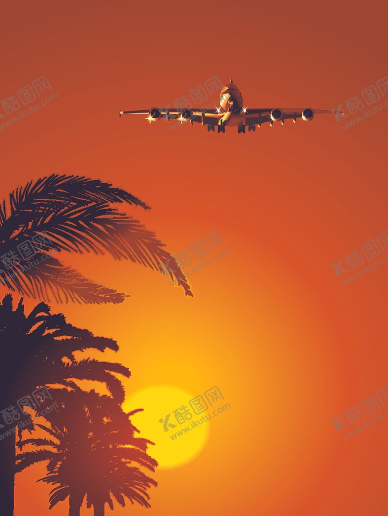 编号：32704310042316575217【酷图网】源文件下载-卡通造型民航客机飞机图片