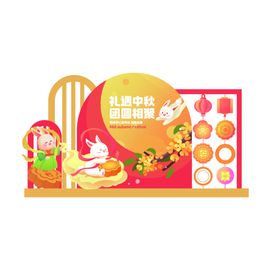 欢乐促销美食展示台