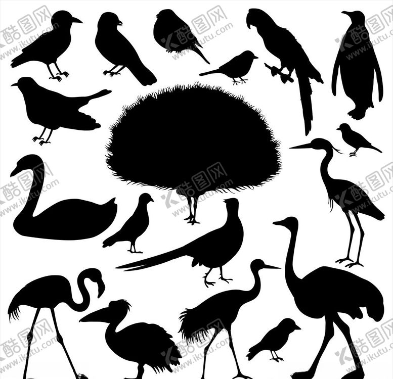 编号：24162909202041562603【酷图网】源文件下载-动物剪影