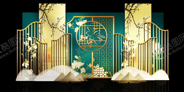 编号：63544410250401055509【酷图网】源文件下载-蓝色婚礼
