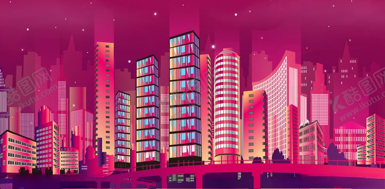 编号：79531709272128476742【酷图网】源文件下载-彩色绚丽城市