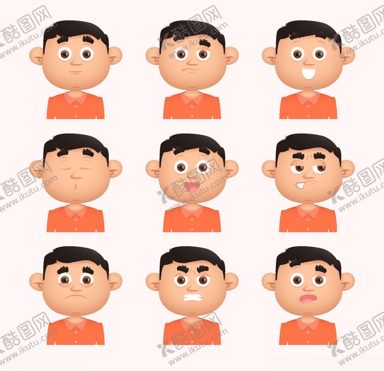 编号：88245910161700574810【酷图网】源文件下载-不同表情