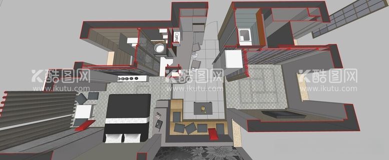 编号：28950812110051024182【酷图网】源文件下载-异性户型设计模型