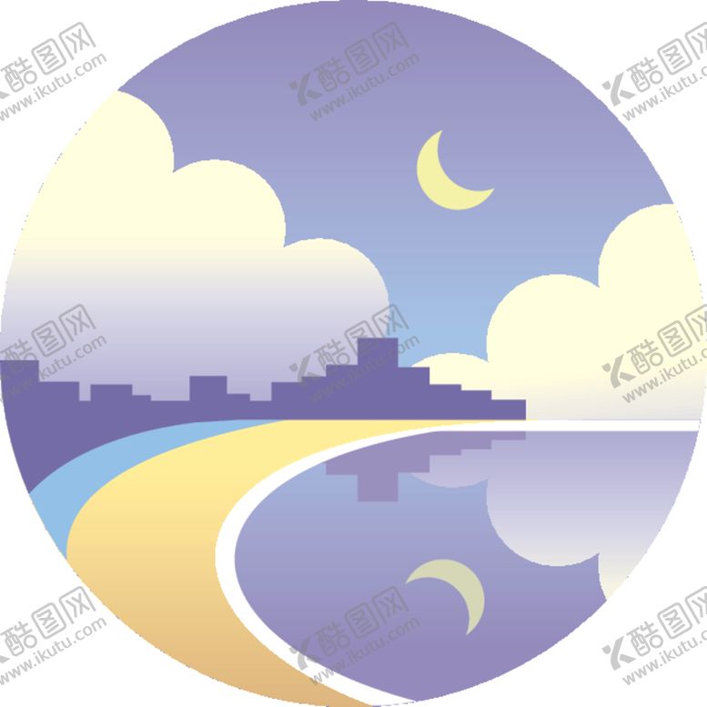 编号：72777610170440431372【酷图网】源文件下载-卡通城市沙滩
