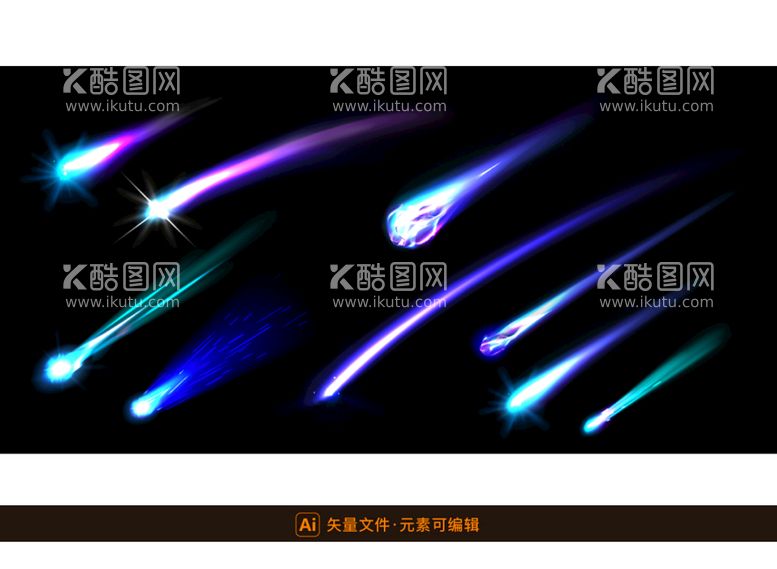 编号：32168709132345342531【酷图网】源文件下载-小行星彗星流星