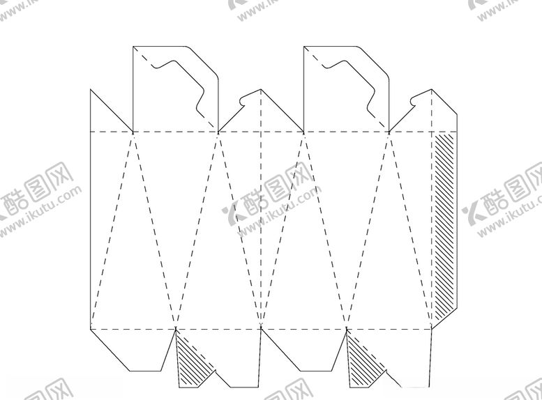 编号：90833505100637072284【酷图网】源文件下载-异型包装展开平面图