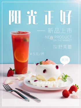 冷饮蛋糕新品宣传海报