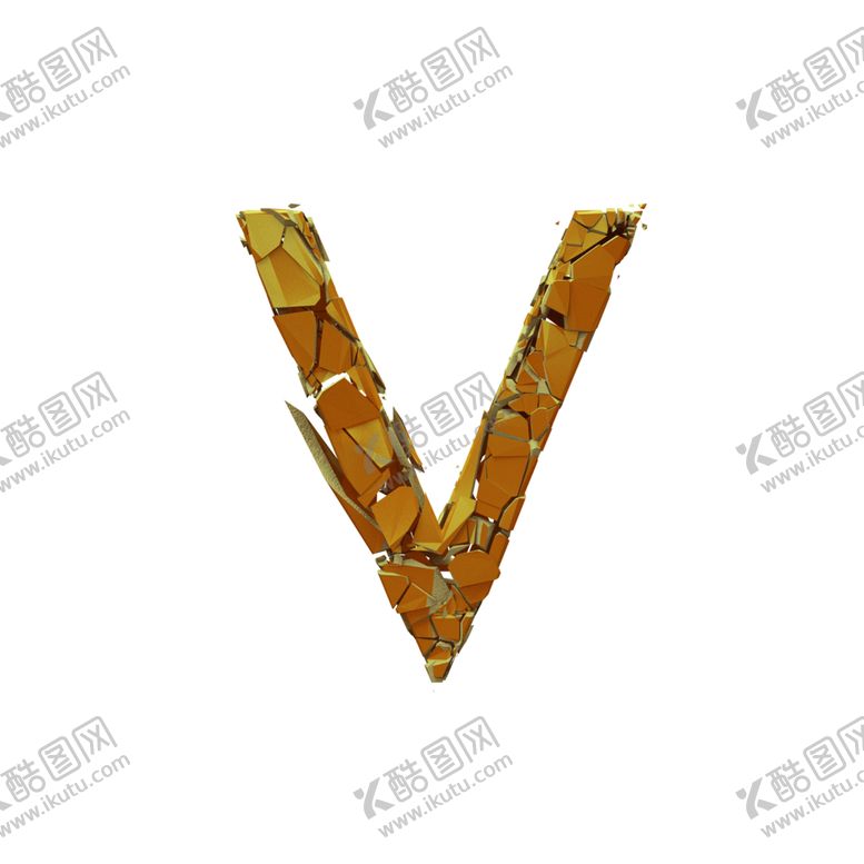 编号：76089310081536383658【酷图网】源文件下载-3D破碎立体字母