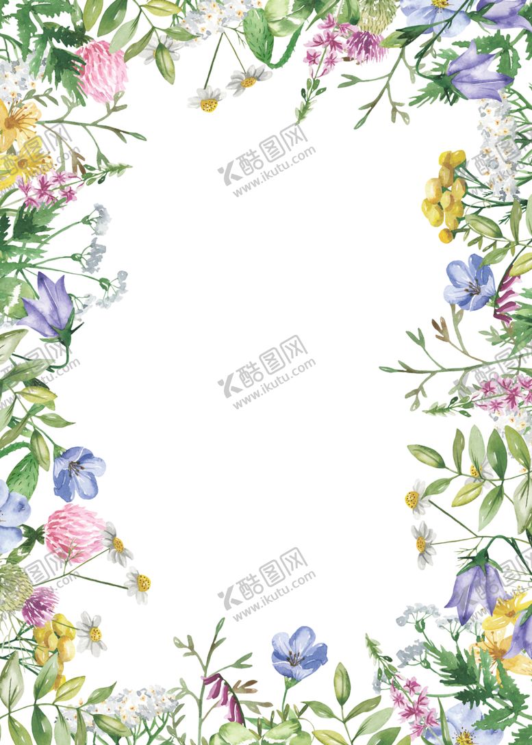 编号：20515309292259084362【酷图网】源文件下载-水彩植物花朵装饰