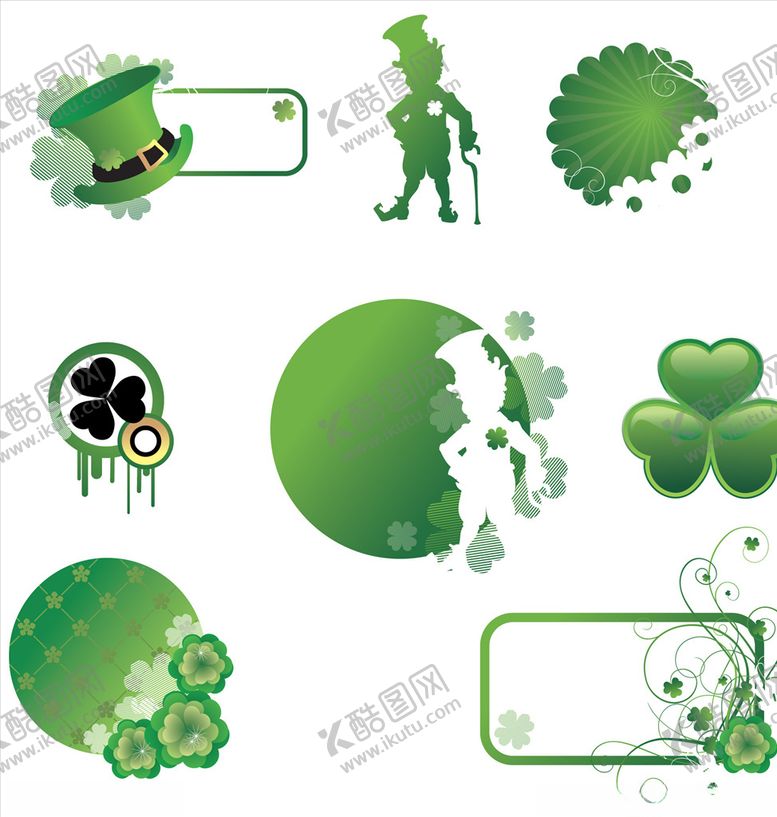 编号：47755009261414147466【酷图网】源文件下载-矢量绿色花纹花边