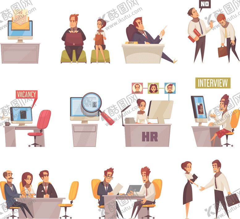 编号：22184910051103205881【酷图网】源文件下载-面试人物