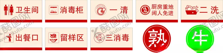 编号：98081302081050013124【酷图网】源文件下载-厨房标示贴