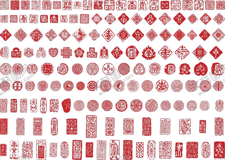 编号：96930812050056124215【酷图网】源文件下载-传统红色印章矢量素材